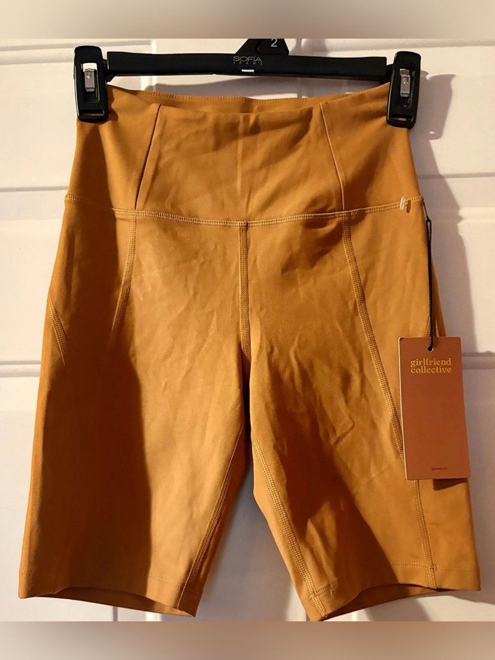 NWT Nylon/spandex athletic bike shorts Girlfriend Collective High-Rise size XS
